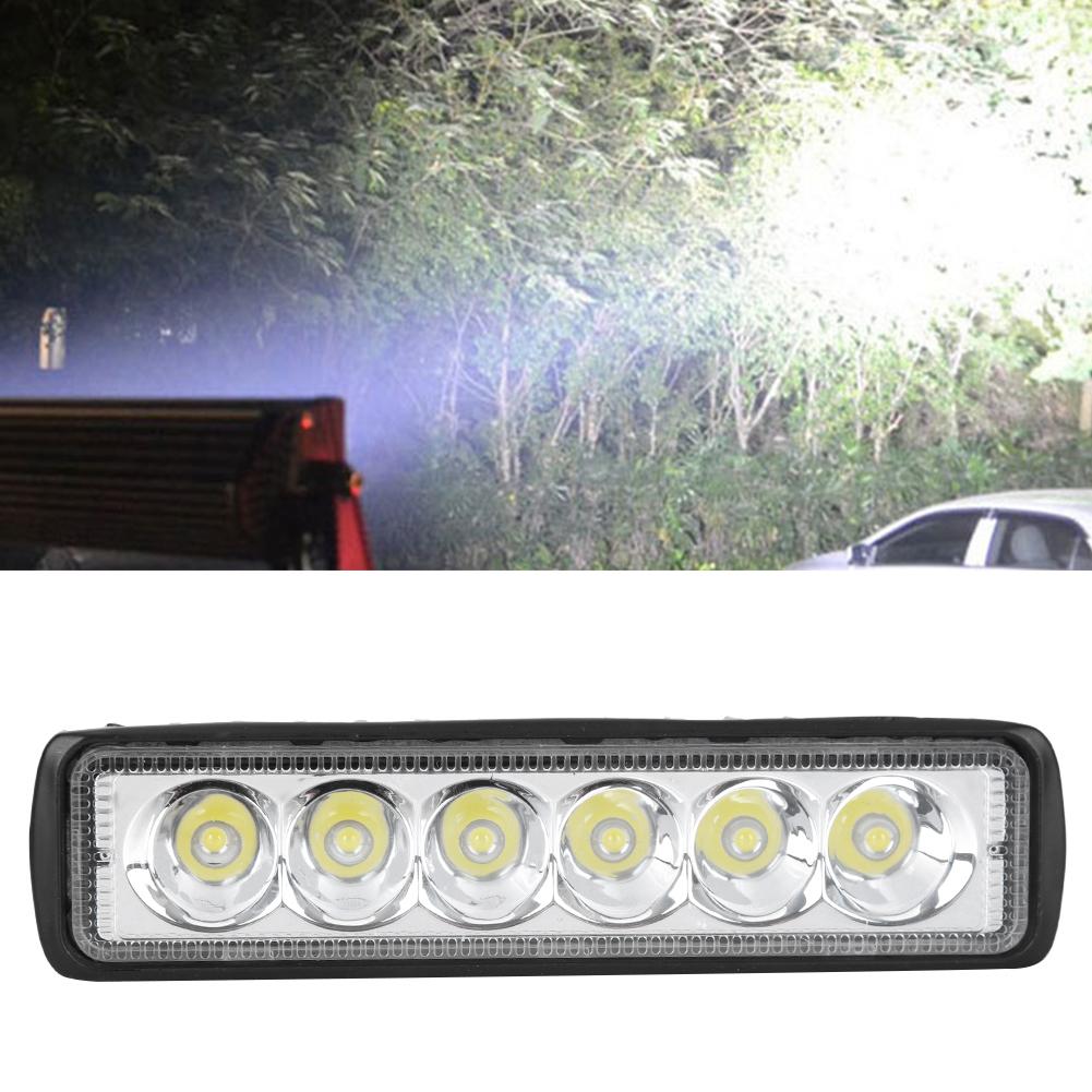 18W 6500K 1800LM 6LED Work Light Bar Waterproof Car Motorcycle Driving Lamp for Off Road