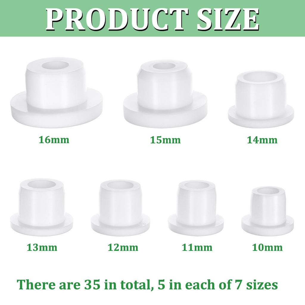 35 ks silikonových zátek do slánky a pepřenky 10, 11, 12, 13, 14, 15, 16 mm, zátky do slánky a pepřenky, zátka do slánky