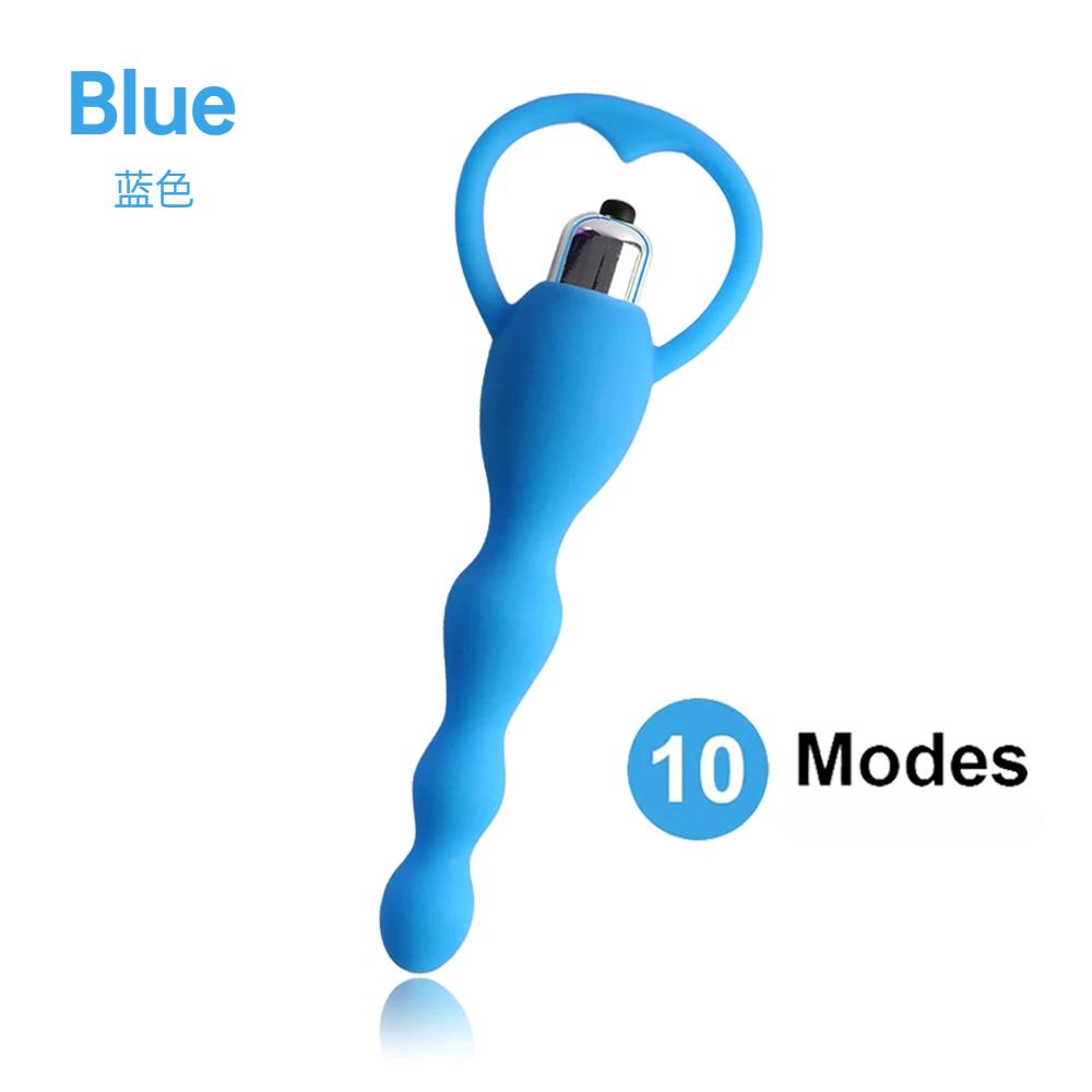Vibrating Anal Plug Prostate Massage Soft Anal Beads Butt Plug Vibrators Sex Toys for Couples Butt Plug Silicone Adult Products