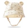 Summer Baby Bunny Ear Sun Hat - Printed Gauze Fisherman Hat for European & American Children