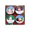4pcs/set  Christmas Scented candles Soy Wax Candles Aromatherapie Geurkaars Gift Set, Luxe Santa Claus, Snowman Decoratie