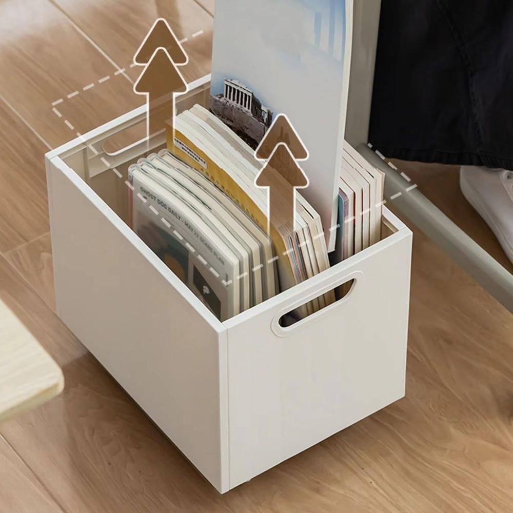 Stapelbares mobiles Bücherregal Große Kapazität Aufbewahrungsorganisator Sortierbox für Bücher Schlafsaal