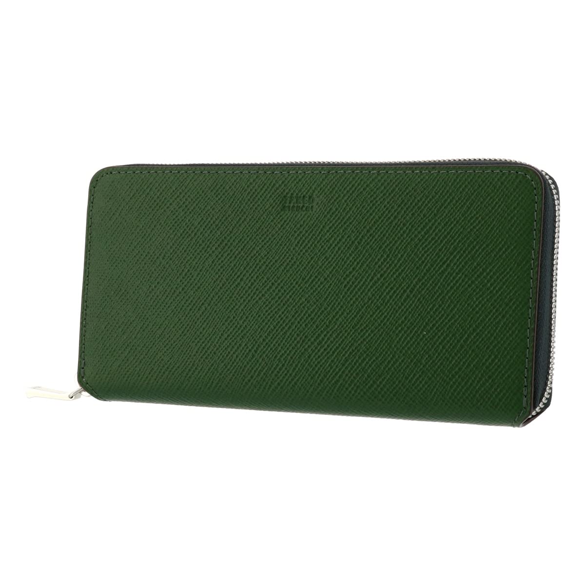 

Long Wallet Round Zipper Genuine Leather Panama 729627 Cowhide Leather Green [Takeokikuchi] Men s [05]