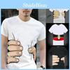 Neues Herrenmode 3D-gedrucktes T-Shirt mit lustiger großer Hand Kurzarm-Tee**