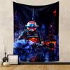 Racing Driver Urban Nightscape Colorful Helmet Tapestry Patterned Tapestry for Bedroom and Living Room Home Deco Sofas