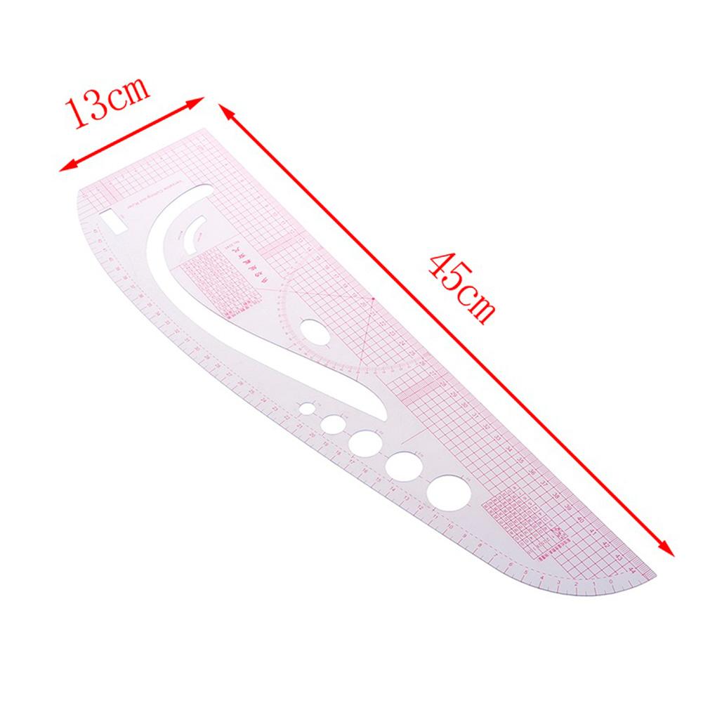 1pc Practical Drawing Tailoring Ruler Multi-function Cutting Measuring Plastic Curve Ruler Tailor Yardstick Sewing Tools