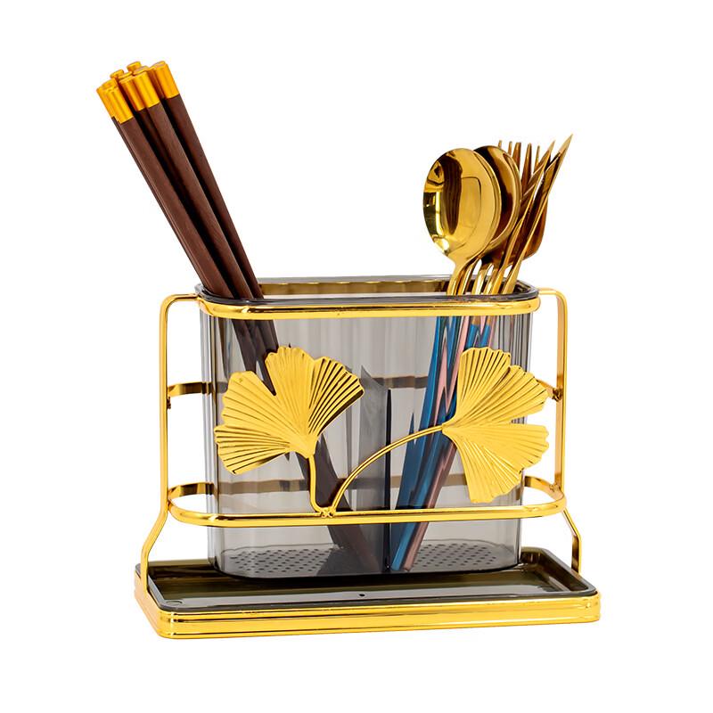 Abay Kitchen Chopstick & Spoon Holder with Drain Tray, 2-Pack