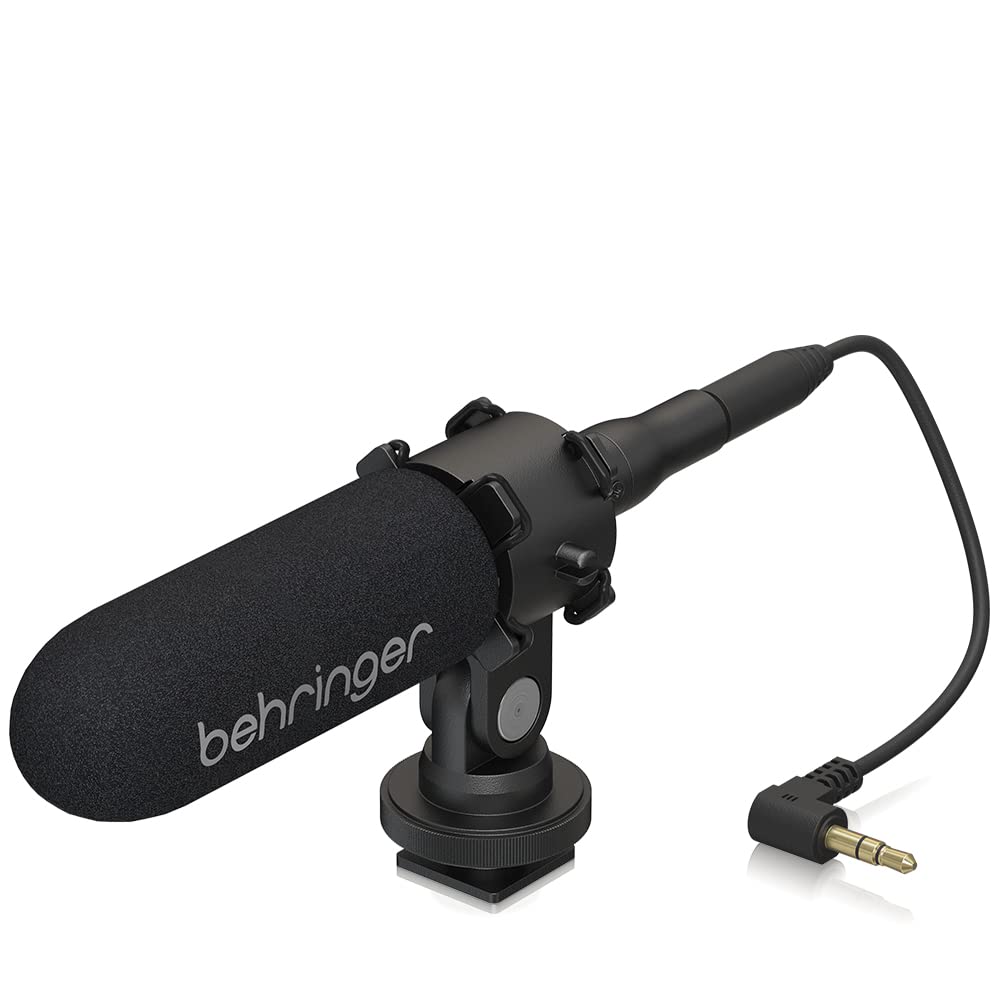 

Behringer VICEO MIC, Condenser Shotgun Microphone for Cameras, 3.5mm Jack, Black