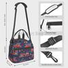 Cartoon Fire Trucks Pattern Insulated Lunch Bag Reusable Thermal Cooler Bag for Adults Kids Bento Tote Bag with Shoulder Strap