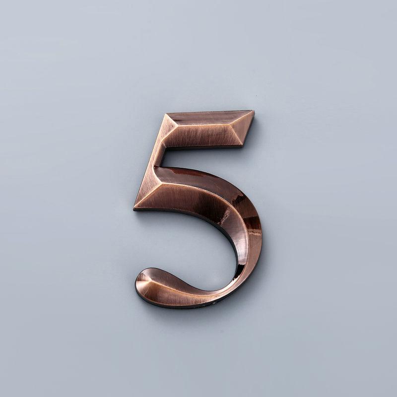 2.7-Inch Abs Metal Sensing Number Plate 7Cm Stereoscopic House Number Digital Door Head Stereoscopic Characters