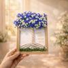 Wooden DIY Photo Frame with Artificial Baby's Breath Bouquet for Living Room Bedroom Office Home Table Decor Mother's Day Gifts for Mom Women