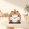 Wooden Capybara Desk Clock Living Room TV Stand Decorative Table With Analog Dial Digital Display