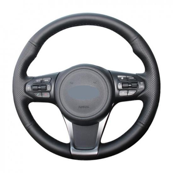 Hand Sewing Car Steering Wheel Cover Wrap For KIA Carnival III 2014 -