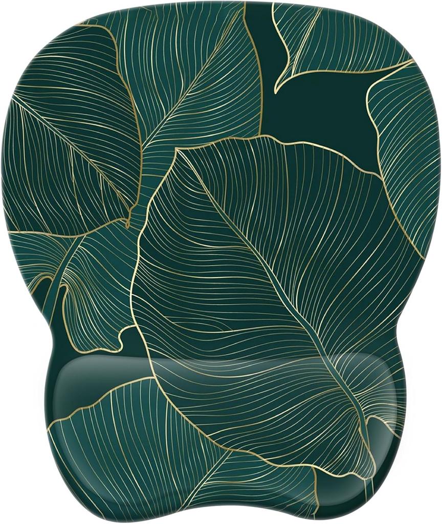 Ergonomic Mouse Pad with Wrist Support Mousepad with Memory Foam Wrist Rest and Non-Slip Base for Computer Cafe 9.64 X 8.26 In Office Desk Accessories