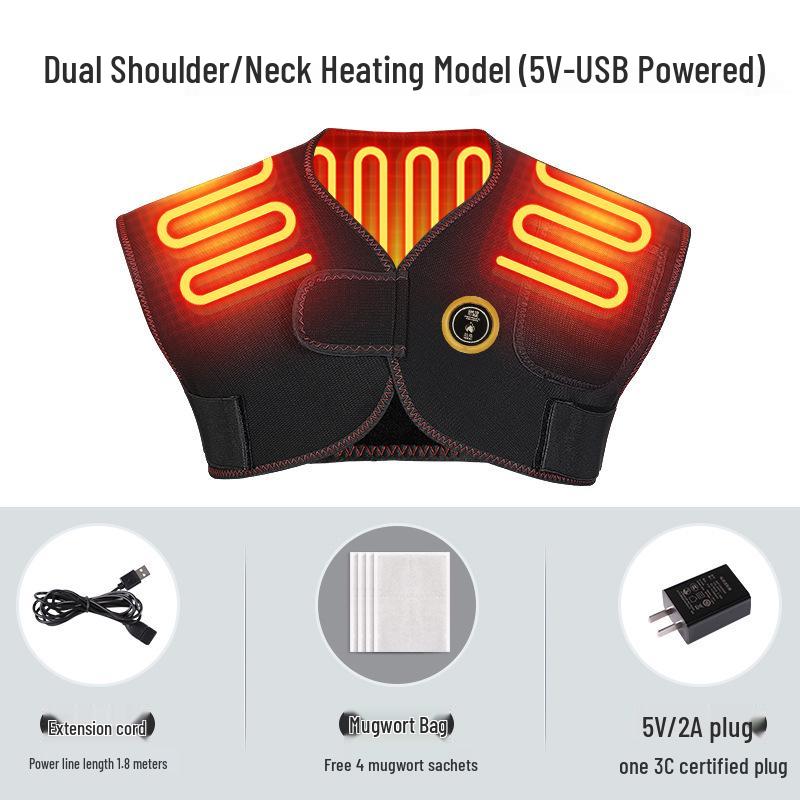 Rechargeable Electric Shoulder Heating Pad for Cervical Relief & Physiotherapy Shawl