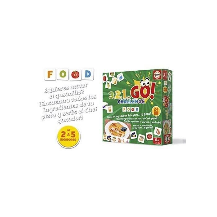 Jeu de société 3,2,1 go Challenge - Food - EDUCA - Action et réflexe - 2 joueurs ou plus - 30 min