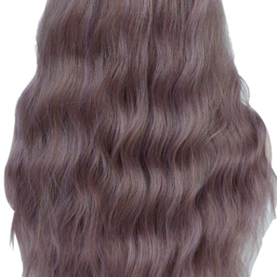 Peruca com franja Cosplay Cabelo longo cacheado Fibra Alta temperatura para festa