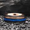 8mm Tungsten Carbide Rings for Men and Women rosegold Groove with Blue Opal Men's Wedding band  Comfortable to Wear