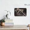 Metal Wall Art Gun Poster Horizontal Garage Gift