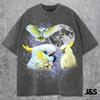 Three Cockatoo Retro Graphic Tshirt, Vintage Parrot Moon Shirt, Funny Bird Lover Gift Tee, Oversize Tropical Cockatoo Tshirt, Comfort Colors