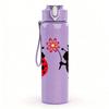 1PC Red Black Ladybug Insect Pair Print 750ml Color Plastic Sports Water Bottle Leakproof Flip Straw Lid Suitable for Sports Office Home Use