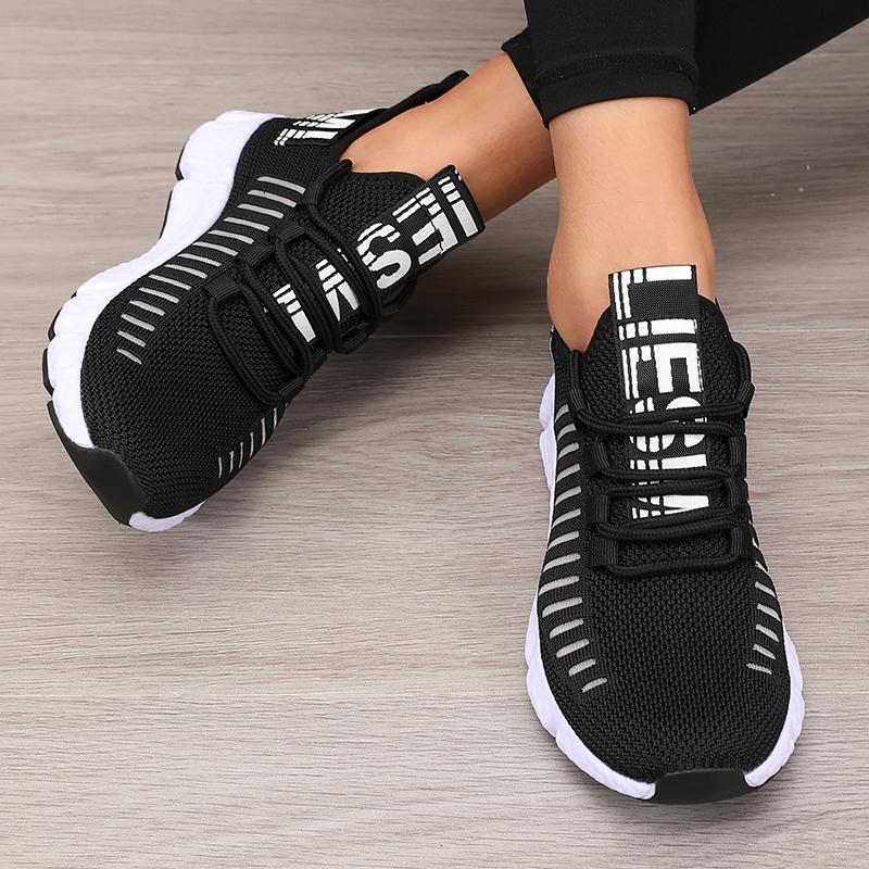 Fashion Women's Platform Sports Shoes with Fashionable Trendy Design Breathable Comfortable Shoes Outdoor Hiking  Walking Casual Shoes