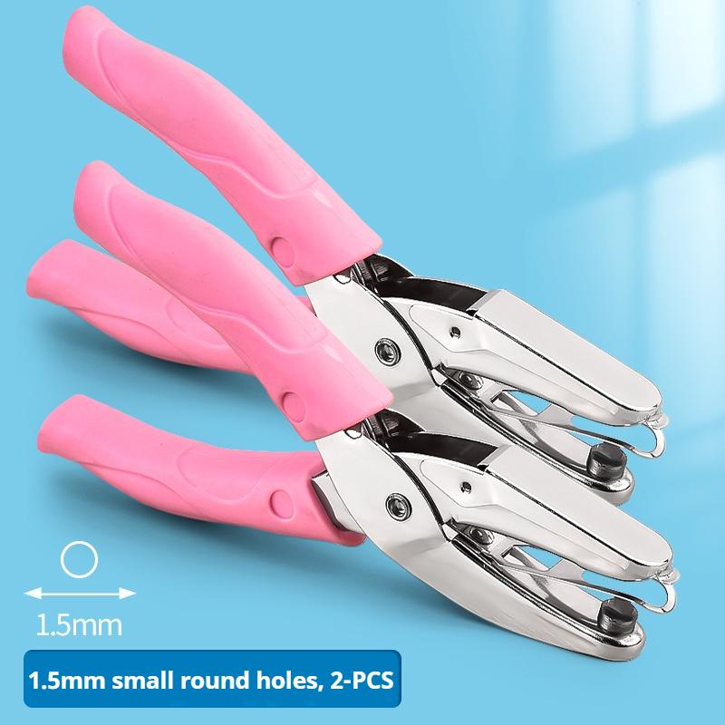 1.5/3/6mm Hole Puncher Portable Single Hole Punch Paper Material Scrapbooking Handheld Metal Craft Office Binding Tool Supplies
