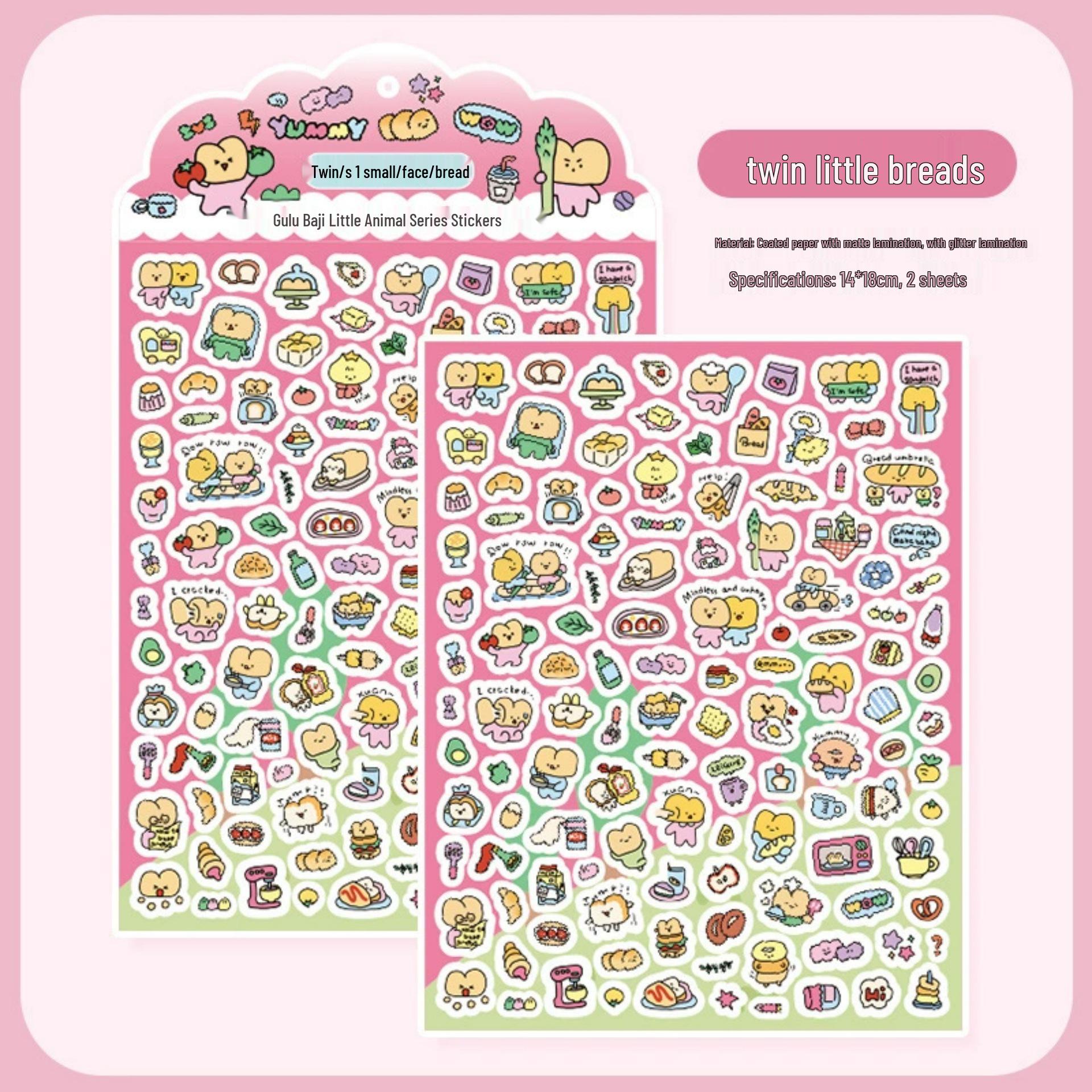 Adorable Cartoon Pet Waterproof Stickers Pack – Cute Anime Stickers for Kids Journals 10.4*18.5 cm