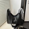 Vintage Shoulder Bag Solid Color Tote Bag Fashion Cross Body Bag  for Women