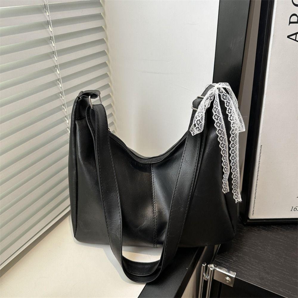 Vintage Shoulder Bag Solid Color Tote Bag Fashion Cross Body Bag for Women