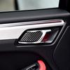 4Pcs Carbon Fiber Door Handle Bowl Cover Trim For Porsche Macan 2014-