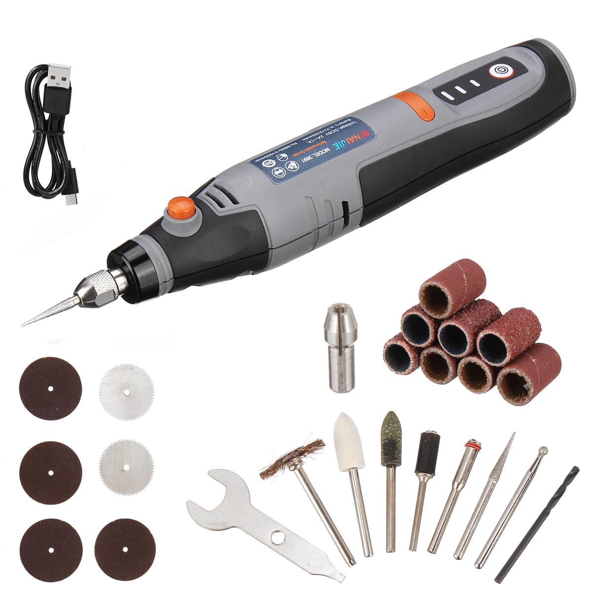 

Мини беспроводной вращающийся инструмент 3-скоростной мощный вращающийся комплект светодиодная подсветка USB зарядка для небольших легких проектов полировка гравировка