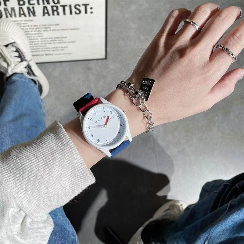 Ladies Quartz Watch 2D Graffiti Fairy Design Creative Harajuku Style for Girls Students