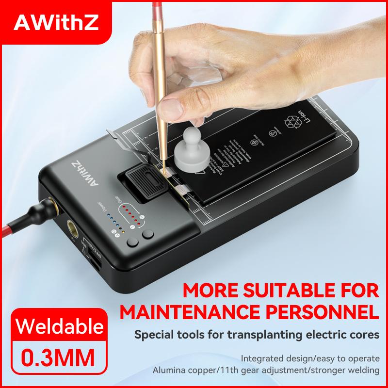

AWithZ MC1 5000mAh профессиональный аккумуляторный инструмент точечный сварочный аппарат ручной небольшой 18650 никелевый лист подходит Single pen чёрный
