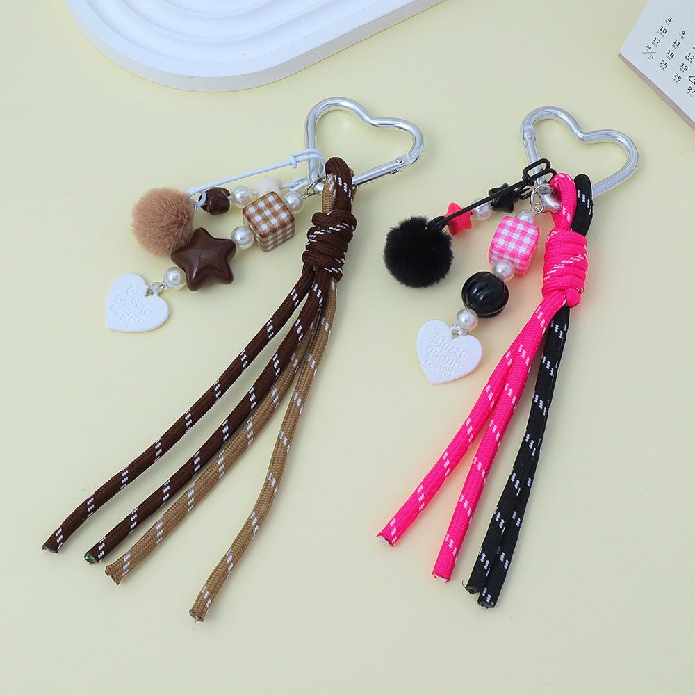 Trendy Ball Colorful DIY Charm Braided Rope Gifts Woven Rope Love Key Holder Bag Ornaments Bag Charm
