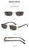 Vintage European & American Small Square Metal Sunglasses - Women's Trendy, Versatile Retro Style