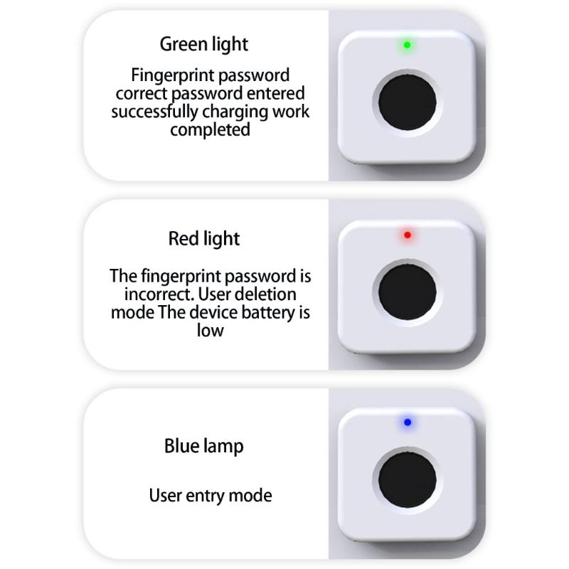 Without Key File Drawer Lock Fingerprint Cabinet Lock With Fast Biometrics Recognition Portable for Home and Office