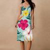 Women's Spaghetti Strap Backless Bow Loose Casual Beach Holiday Dress Sundress