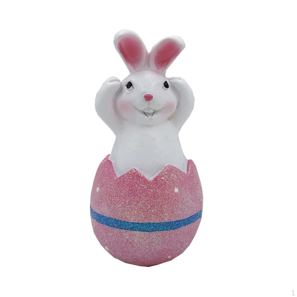 Adorable Easter Egg Bunny Decoration Statue for Garden Home Table Centerpiece