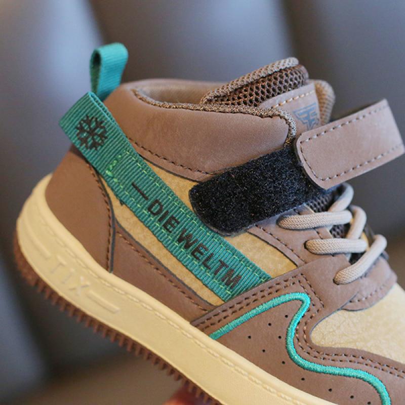 Kids Sneakers New Boys Girls' Casual Shoes High-top Small Children's Board Shoes Soft Soles Baby Shoes