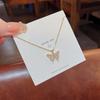 New Butterfly Necklace Female Light Luxury Niche Zircon Pendant Online Celebrity Ins Wind Temperament Joker Clavicle Chain Tide