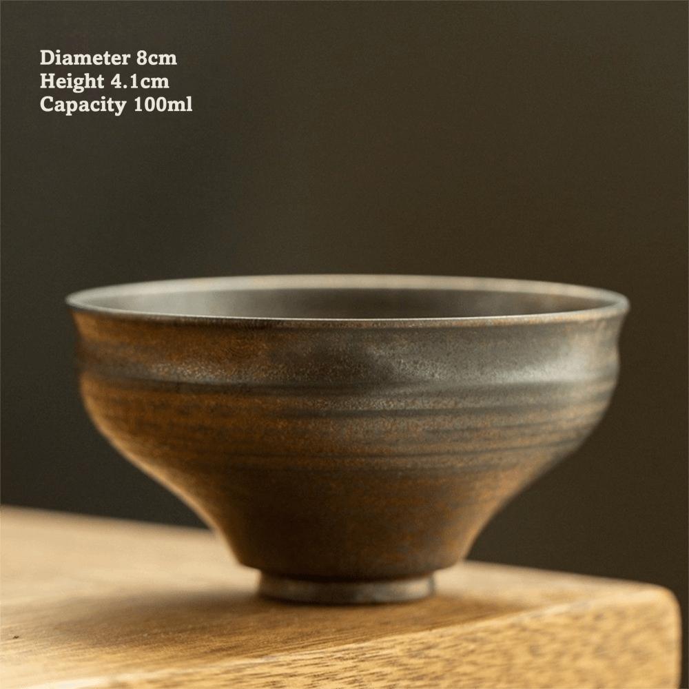 Ancient Style Japanese Style Tea Cup Iron Glaze Handmade Tea Cup Ceramic Tea Cup  for Tea Making