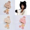 Winter Knit Beanie For Women With Cartoon Cat Ears And Windproof Warmth For Casual Wear