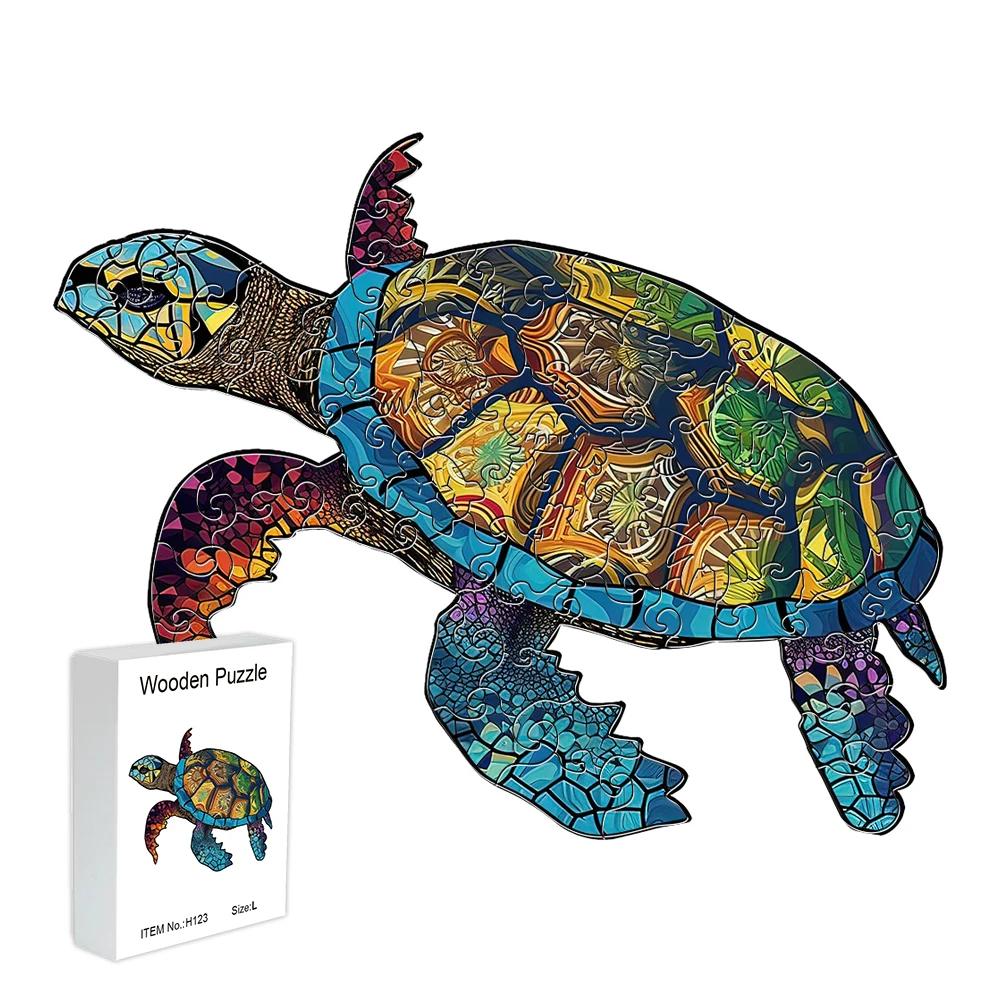 

Wooden Puzzles for Adults, Resolute Turtle Wooden Jigsaw Puzzle, Natural Wood Puzzles, Leisure Game, Home Wall Decor Gift for Puzzle Lovers Friends A3
