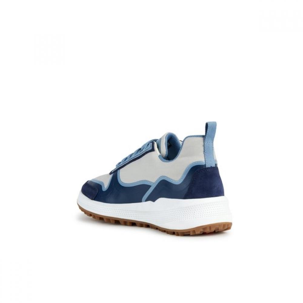 Geox Women New S S Comfort Daily SneakerS Navy Gray w1x35fx3S21