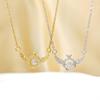 18 Karat Gold Diamant Krone Halskette für Damen - Elegantes High-End Schmuckstück Schlüsselbein Kette Accessoire