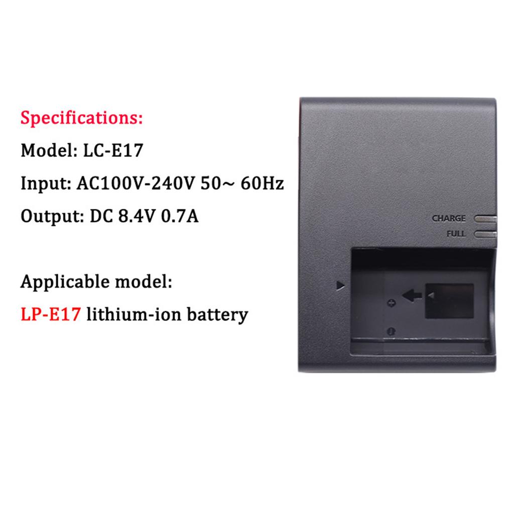 LC-E17 USB Charger for  LPE17 LP-E17 Battery Camera EOS 750D 760D Rebel T6i