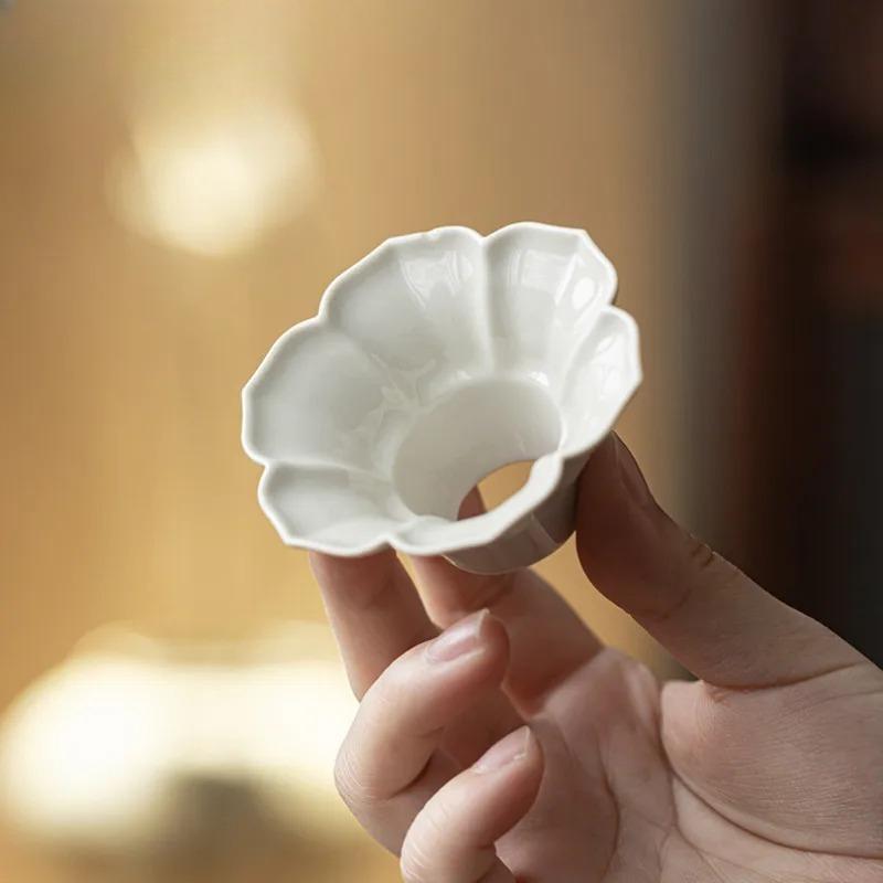Plant Ash Lotus Petal Leaf Tea Funnel Pouring Into Pot Extractor Leakage Filter Tea Making Throwing Tea Device Teaware Items