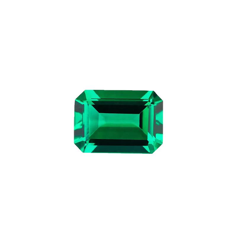 Aocai Baoshi Cultured Colombian Emerald with Rectangular Beveled Cut Main and Side Stones (2*4mm to 13*18mm)