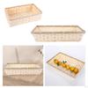 Woven Serving Tray Basket Fruit Vegetable Storage Food Snacks Container for Kitchen Counter
